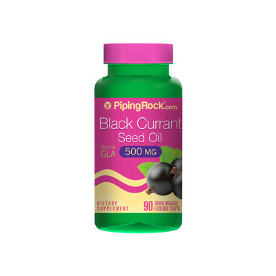 Piping Rock Black Currant Seed Oil 500 mg 90 Liquid Capsules