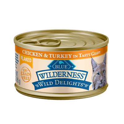 THE BLUE BUFFALO CO. BLUE™ Wilderness® Wild Delights™ Flaked Chicken & Turkey Recipe For Adult Cats