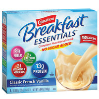 Carnation Breakfast Essentials Complete Nutritional Drink, No Sugar Added, Packets, Classic French Vanilla