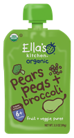 Ella’s Kitchen® Organic broccoli, pears and peas fruit + veggie puree