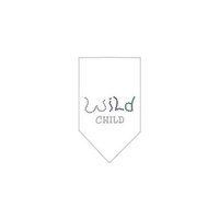Ahi Wild Child Rhinestone Bandana White Small