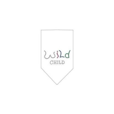 Ahi Wild Child Rhinestone Bandana White Small