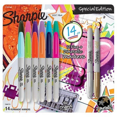 Sharpie® Special Edition Permanent Markers, Fine/Metallic Tip, 14ct - Multicolor Ink