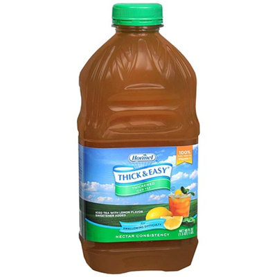Hormel Thick & Easy Thickened Ice Tea Drink Nectar Consistency 48 oz Bottles
