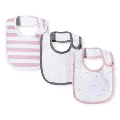 Newborn Girls' 3 Pack Bib Set - Strawberry Pink by Circo