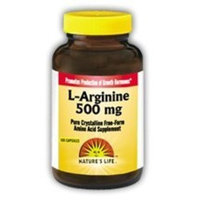 L-Arginine 500mg Nature's Life 50 Caps