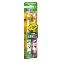 GUM Crayola Pip-Squeaks Ultrasoft Toothbrush - 2 CT