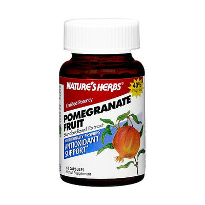 Nature's Herbs Pomegranate Fruit 800 mg Herbal Supplement Capsules
