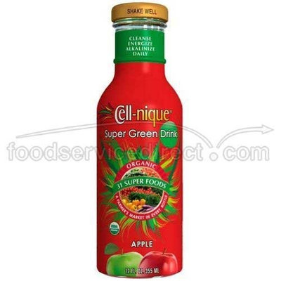 Bounty Celll-nique Organic Apple Super Green Drink, 12 Ounce -- 12 per case.