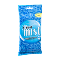 Wrigley's Orbit Mist Peppermint Spray Sugarfree Gum- 3 PK