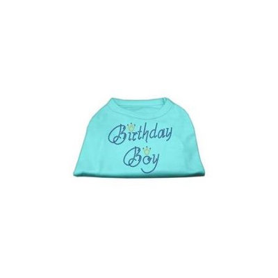 Mirage Pet Products 52-10 XXLAQ Birthday Boy Rhinestone Shirts Aqua XXL - 18