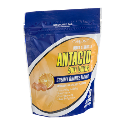 Care One Ultra Strength Antacid Soft Chews - Creamy Orange - 36 CT