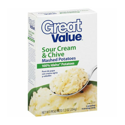 Great Value : Mashed Sour Cream & Chive Potatoes