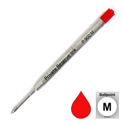 Private Reserve (Schmidt P900) Parker Ballpoint Refill, Red, Medium