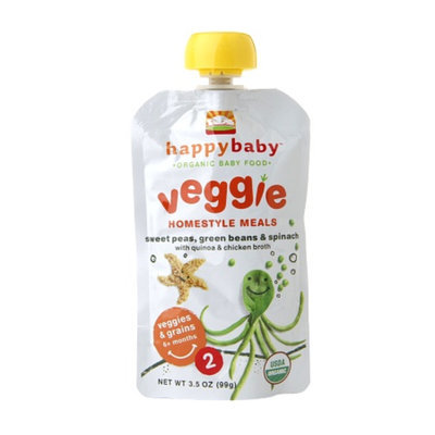 Happy Baby Organic Baby Food: Stage 2 / Homestyle Meals Peas Beans Spinach