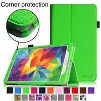 Fintie Folio Case Slim Fit Premium Vegan Leather Cover for Samsung Tab S 8.4-Inch Tablet, Green