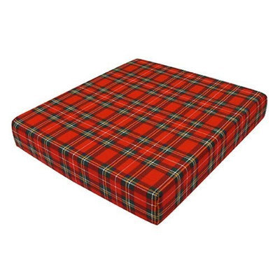 Duro-Med Foam Seat Cushion for Your Wheelchair, Car or Chair, with Cover, Plaid, 3 Inch x 16 Inch x 18 Inch