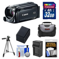 Canon Vixia HF R50 8GB 1080p HD Wi-Fi Digital Video Camcorder with 32GB Card + Battery + Charger + Case + Tripod + Kit