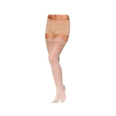 Sigvaris 780 EverSheer 20-30 mmHg Women's Open Toe Thigh High Sock Size: S2, Color: Natural 33