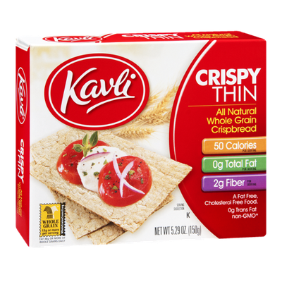 Kavli Whole Grain Crispbread Crispy Thin All Natural