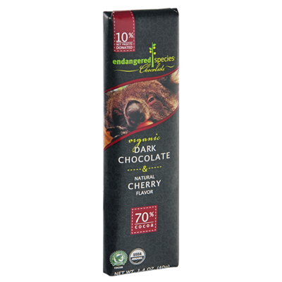Endangered Species Chocolate Dark Chocolate & Cherry Bar Organic - Koala