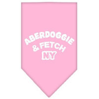Mirage Pet Products Aberdoggie NY Screen Print Bandana for Pets, Large, Light Pink