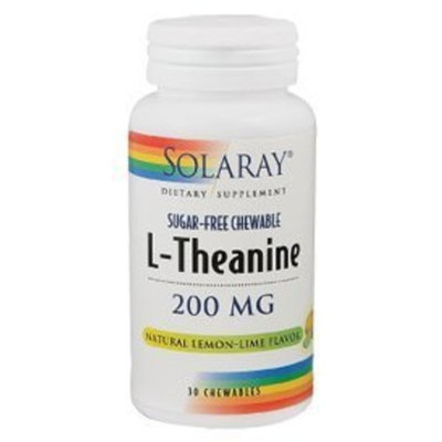 Solaray - L-Theanine 200mg Chewable, 30 chewable wafers