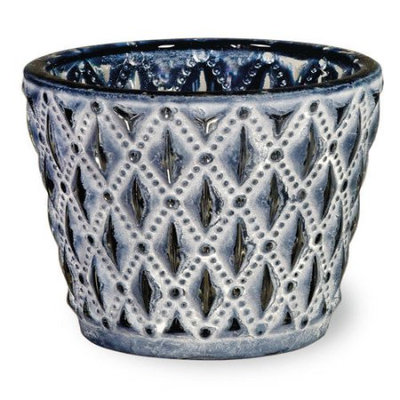 Boston International Glass Tealight, Light Blue (Set of 4)