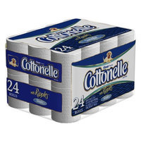 Cottonelle Toilet Paper, Single Roll, White (24 Rolls)