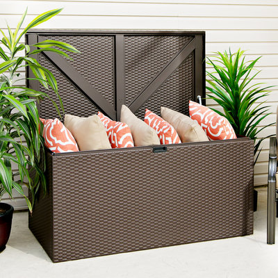Arrow Sheds & Storage Designer Series 116 gal. Basket Weave Steel Storage Chest DSSCBW
