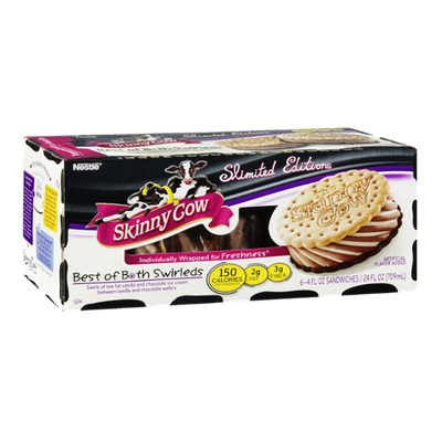 Skinny Cow Best Of Both Swirleds Ice Cream Sandwiches