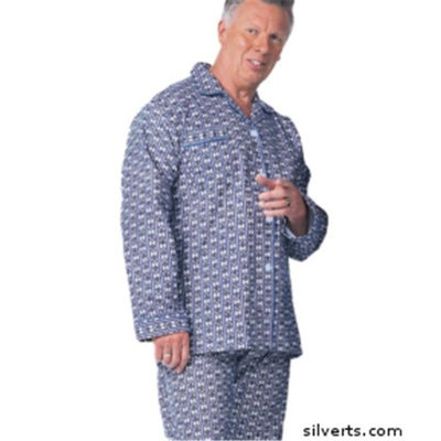 Silvert's Silverts 500910104 Mens Regular Cotton Pyjamas Assorted Prints - 4XL