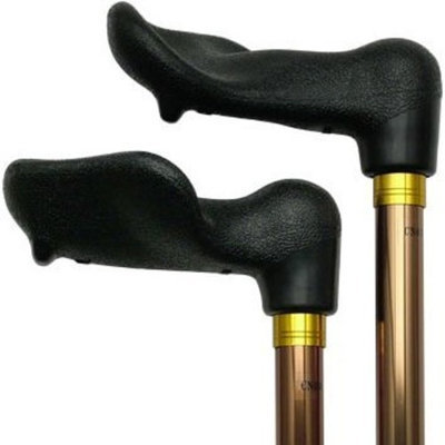 Harvy Unisex Adjustable Palm Grip Cane Bronze Aluminum -Affordable Gift! Item #HAR-9050803
