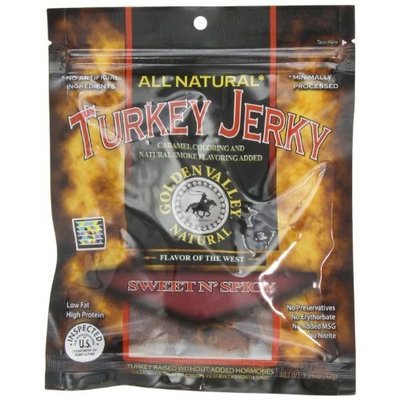 Golden Valley Natural Turkey Jerky, Sweet N' Spicy, 3.25-Ounces Pouches (Pack of 8)