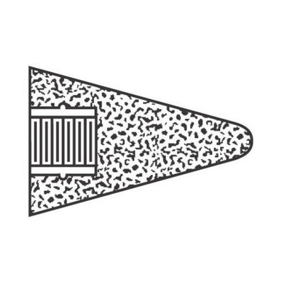 Norton Type 17R Gemini Cone Round Tips - 2/1/2x3x5/8-11 gemini 57a24-r type 17r co