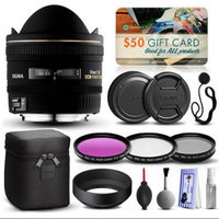 47th Street Photo Sigma 10mm F2.8 EX DC HSM Fisheye Lens for Pentax (477109) with Beginner Accessories Package includes 3 Piece Filter Set (UV-CPL-FLD) + Deluxe Cleaning Kit + Air Dust Blower + Cap Keeper + $50 Prints Gift Card