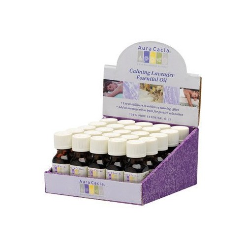 Aura Cacia 25 PC LAVENDER COUNTER DISPLAY
