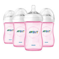 Avent Natural 9 oz Pink Bottle, Polypropylene