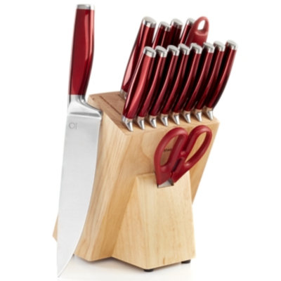 Martha Stewart Collection 16 Piece Red Lacquer Cutlery Set