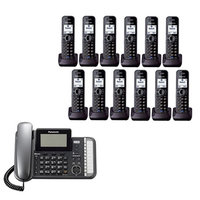 Panasonic KX-TG9582B + (10)KX-TGA950B 12 Handset Corded - Cordless 2 L