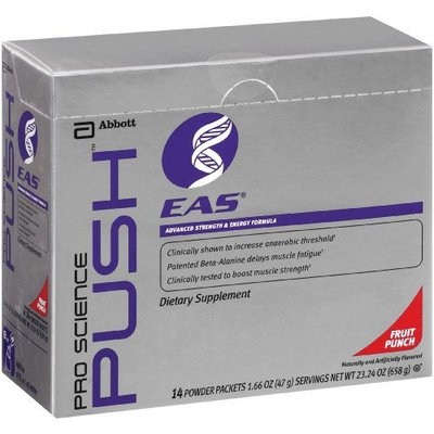 EAS Proscience Push Dietary Supplement, Fruit Punch Powder, Pack of 14
