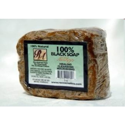 Ra Cosmetics 100% Natural African Black Soap w/ Mango Scent 5 Oz 141 G Bar
