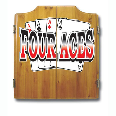 Trademark Commerce Trademark Four Aces Dart Cabinet includes Darts and Board