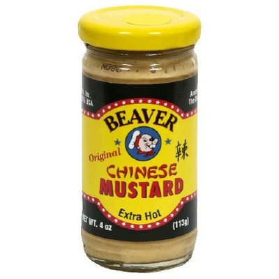 Beaver, Mustard Chinese Hot, 4 OZ (Pack of 12)