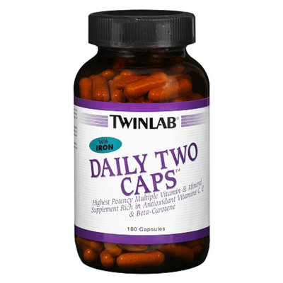 TwinLab Daily Two Caps With Iron Multiple Vitamin & Mineral Capsules
