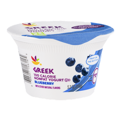 Ahold Greek 100 Calorie Nonfat Yogurt Blueberry