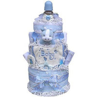 Baby Gift Idea Babygiftidea Decorative Centerpiece Newborn Baby Shower Gift 3 Tiered Diaper Cake- boy