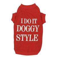 Zack & Zoey Doggy Style Pet Tee Shirt - Red