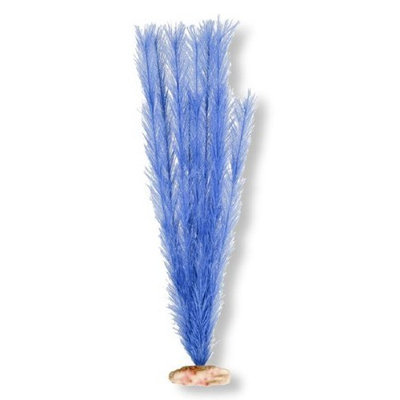 Blue Ribbon Vibran-Sea Soft Foxtail Silk-Style Aquarium Plant, Medium 9-10 tall, Electric Blue