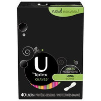 U By Kotex Curves Long Pantiliners, 81-Count